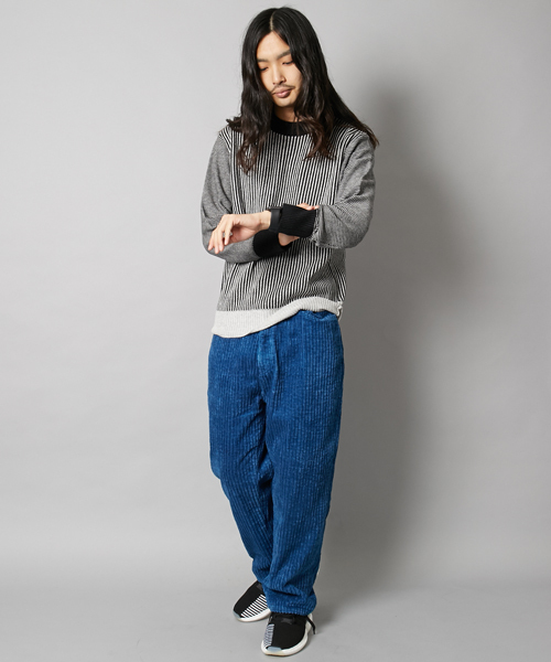 AMERICAN RAG CIE(アメリカンラグシー)の「太畝コーデュロイ ワイドパンツ(その他パンツ・メンズ・ブラック/インディゴブルー・1/2)」の11枚目の写真