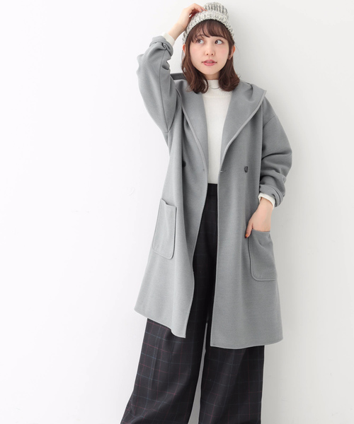 earth music&ecology（アースミュージックアンドエコロジー）の「・ショートボリュームニットプルオーバー（ニット/セーター・レディース・チャコールグレー/ベージュ/ネイビー/アイボリー/ミント/ピンクベージュ・FREE）」の13枚目の写真