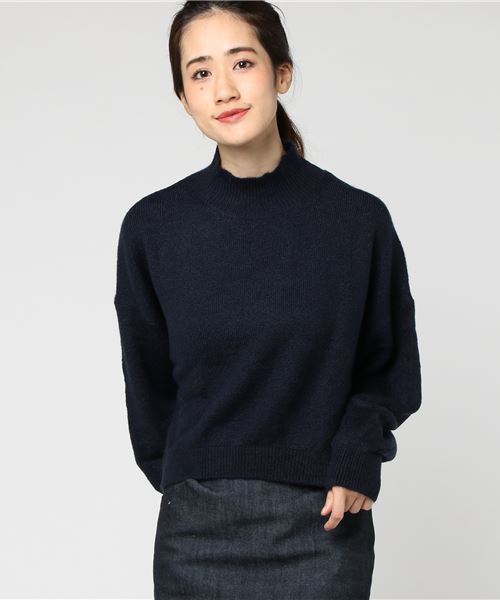 earth music&ecology（アースミュージックアンドエコロジー）の「・ショートボリュームニットプルオーバー（ニット/セーター・レディース・チャコールグレー/ベージュ/ネイビー/アイボリー/ミント/ピンクベージュ・FREE）」の5枚目の写真