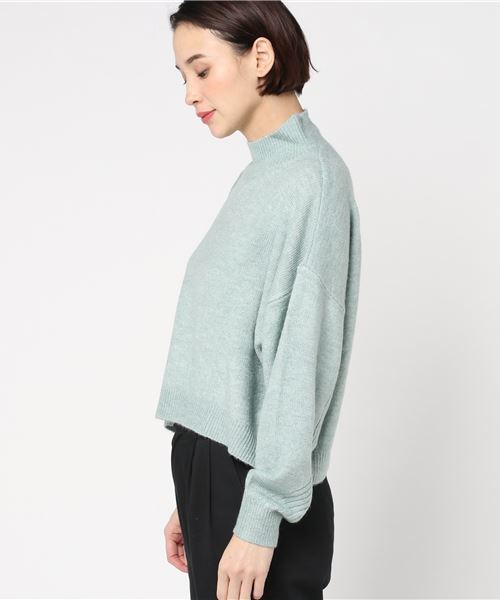 earth music&ecology（アースミュージックアンドエコロジー）の「・ショートボリュームニットプルオーバー（ニット/セーター・レディース・チャコールグレー/ベージュ/ネイビー/アイボリー/ミント/ピンクベージュ・FREE）」の12枚目の写真