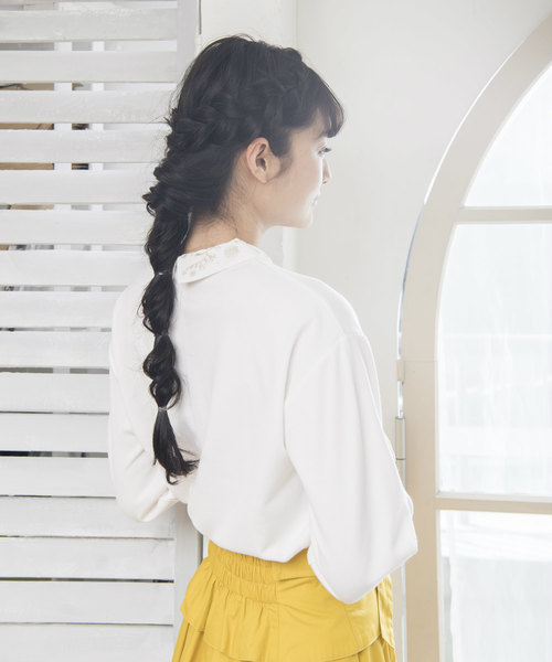 OLIVE des OLIVE(オリーブデオリーブ)の「衿付き プルオーバー(Tシャツ/カットソー・レディース・ブラック/オフホワイト/ピンク・FREE)」の12枚目の写真