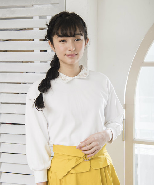 OLIVE des OLIVE(オリーブデオリーブ)の「衿付き プルオーバー(Tシャツ/カットソー・レディース・ブラック/オフホワイト/ピンク・FREE)」の15枚目の写真