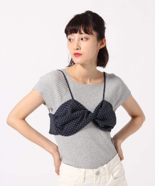 LOWRYS FARM(ローリーズファーム)の「アソートブラキャミ 791210(キャミソール・レディース・ネイビー/レッド/オフホワイト/ブラック・FREE)」の1枚目の写真