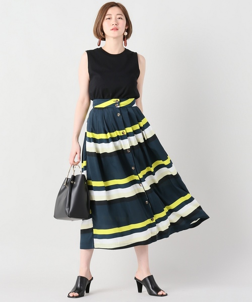 journal standard L'essage（ジャーナルスタンダードレサージュ）の「16/-ノースリーブＴシャツ#（Tシャツ/カットソー・レディース・ブラック/チャコールグレー/ホワイト・FREE）」の4枚目の写真