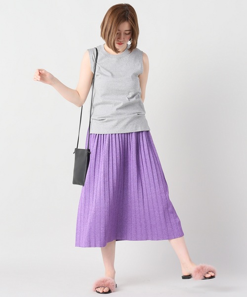 journal standard L'essage（ジャーナルスタンダードレサージュ）の「16/-ノースリーブＴシャツ#（Tシャツ/カットソー・レディース・ブラック/チャコールグレー/ホワイト・FREE）」の6枚目の写真