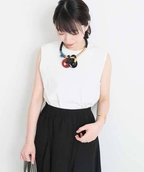 journal standard L'essage（ジャーナルスタンダードレサージュ）の「16/-ノースリーブＴシャツ#（Tシャツ/カットソー・レディース・ブラック/チャコールグレー/ホワイト・FREE）」の20枚目の写真