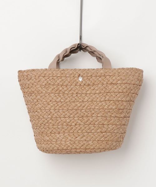 Helen Kaminski（ヘレンカミンスキー）の「HELEN KAMINSKI 太ラフィアトートＳ（かごバッグ・レディース・ブラック/ベージュ/ライトベージュ・FREE）」の3枚目の写真
