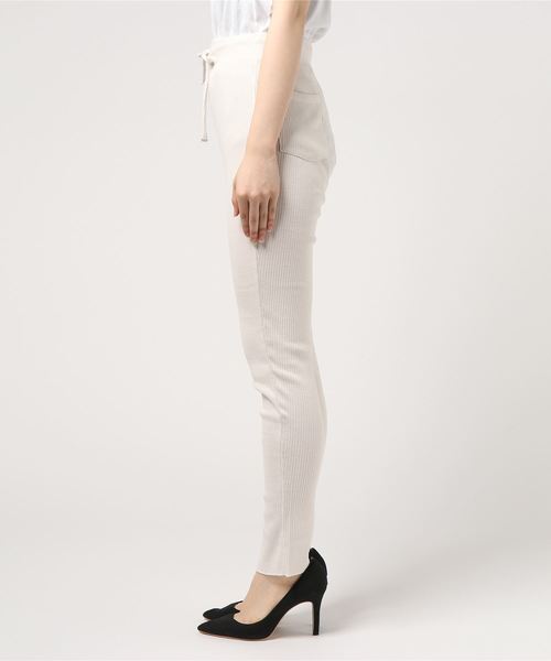 laboratory work（ラボラトリーワーク）の「リブカットパンツ（その他パンツ・レディース・ホワイト/ブラック/杢グレー・MEDIUM）」の4枚目の写真
