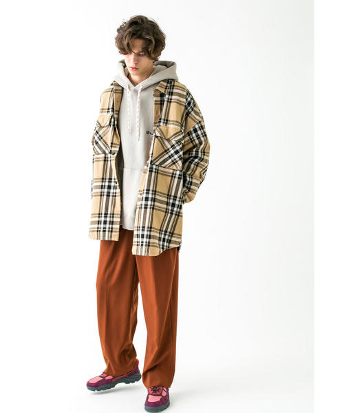 MONKEY TIME(モンキータイム)の「<monkey time> HEAVY CHECK TWILL OVER SIZED CPO/ネルシャツ ◆(シャツ/ブラウス・メンズ・ベージュ/レッド・LARGE/SMALL/MEDIUM/X-LARGE)」の20枚目の写真