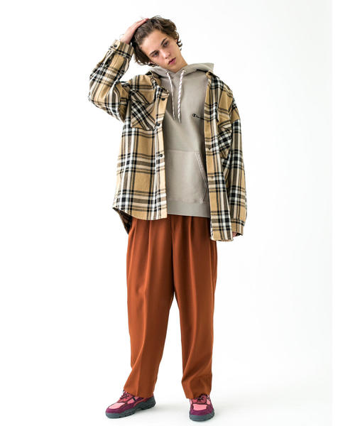 MONKEY TIME(モンキータイム)の「<monkey time> HEAVY CHECK TWILL OVER SIZED CPO/ネルシャツ ◆(シャツ/ブラウス・メンズ・ベージュ/レッド・LARGE/SMALL/MEDIUM/X-LARGE)」の9枚目の写真