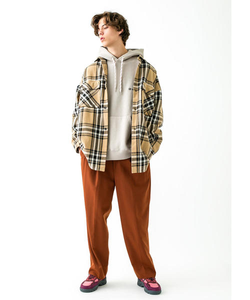 MONKEY TIME(モンキータイム)の「<monkey time> HEAVY CHECK TWILL OVER SIZED CPO/ネルシャツ ◆(シャツ/ブラウス・メンズ・ベージュ/レッド・LARGE/SMALL/MEDIUM/X-LARGE)」の10枚目の写真