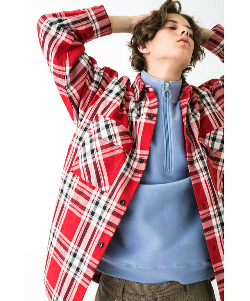 MONKEY TIME(モンキータイム)の「<monkey time> HEAVY CHECK TWILL OVER SIZED CPO/ネルシャツ ◆(シャツ/ブラウス・メンズ・ベージュ/レッド・LARGE/SMALL/MEDIUM/X-LARGE)」の14枚目の写真
