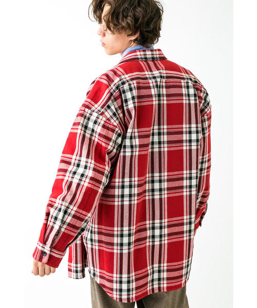 MONKEY TIME(モンキータイム)の「<monkey time> HEAVY CHECK TWILL OVER SIZED CPO/ネルシャツ ◆(シャツ/ブラウス・メンズ・ベージュ/レッド・LARGE/SMALL/MEDIUM/X-LARGE)」の21枚目の写真