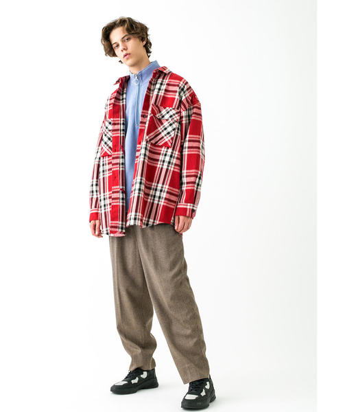 MONKEY TIME(モンキータイム)の「<monkey time> HEAVY CHECK TWILL OVER SIZED CPO/ネルシャツ ◆(シャツ/ブラウス・メンズ・ベージュ/レッド・LARGE/SMALL/MEDIUM/X-LARGE)」の16枚目の写真
