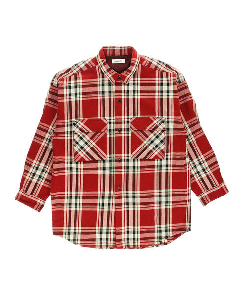 MONKEY TIME(モンキータイム)の「<monkey time> HEAVY CHECK TWILL OVER SIZED CPO/ネルシャツ ◆(シャツ/ブラウス・メンズ・ベージュ/レッド・LARGE/SMALL/MEDIUM/X-LARGE)」の19枚目の写真