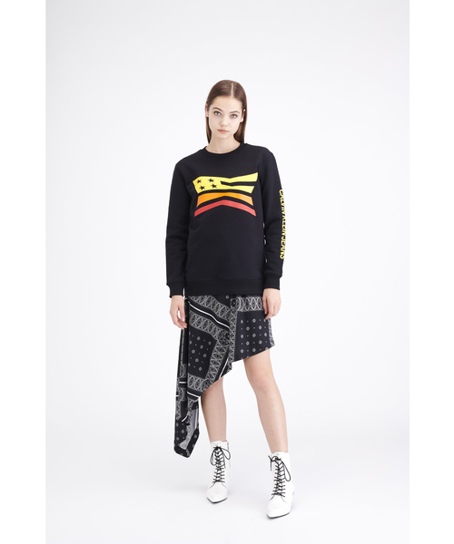 Calvin Klein Jeans(カルヴァンクラインジーンズ)の「グラフィック プリント スウェット(スウェット・レディース・ブラック・L/M/S/XS)」の4枚目の写真