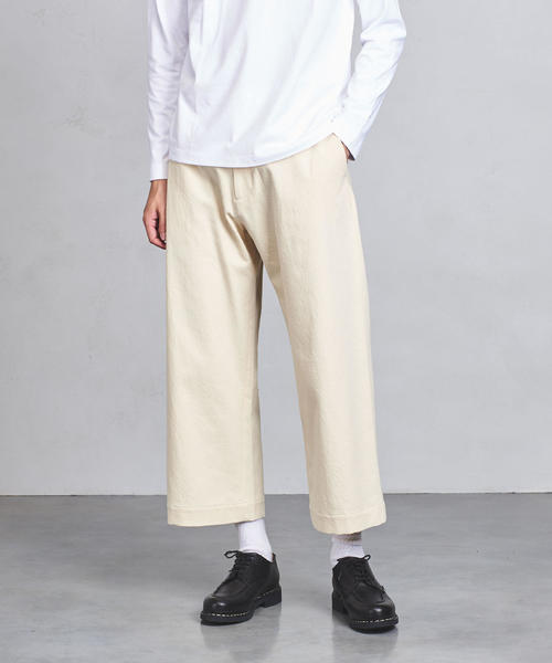 STUDIO NICHOLSON（スタジオニコルソン）の「＜STUDIO NICHOLSON（スタジオ ニコルソン）＞ VOLUME PT（その他パンツ・メンズ・ワインレッド/オフホワイト・SMALL/MEDIUM）」の2枚目の写真