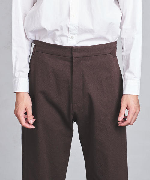 STUDIO NICHOLSON（スタジオニコルソン）の「＜STUDIO NICHOLSON（スタジオ ニコルソン）＞ VOLUME PT（その他パンツ・メンズ・ワインレッド/オフホワイト・SMALL/MEDIUM）」の12枚目の写真