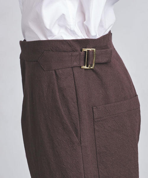 STUDIO NICHOLSON（スタジオニコルソン）の「＜STUDIO NICHOLSON（スタジオ ニコルソン）＞ VOLUME PT（その他パンツ・メンズ・ワインレッド/オフホワイト・SMALL/MEDIUM）」の9枚目の写真