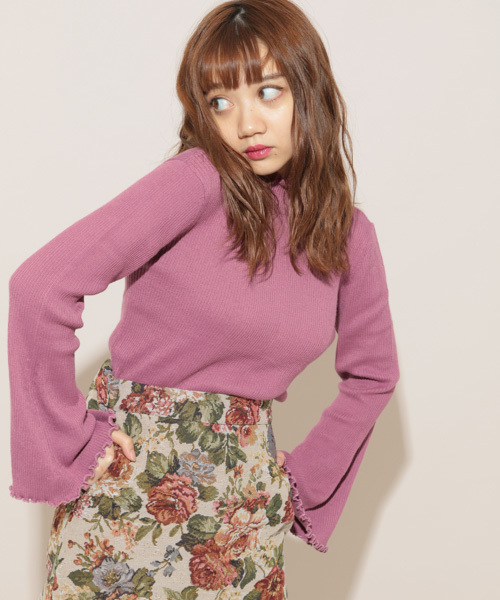 apres jour(アプレジュール)の「フリルネックニットトップス【ZOZOTOWN限定アイテム】(ニット/セーター・レディース・ブラウン系その他/ベージュ/ブラック/アイボリー/スモークピンク/ピンク系その他/その他・フリー)」の7枚目の写真