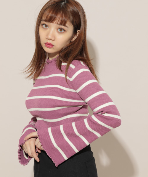 apres jour(アプレジュール)の「フリルネックニットトップス【ZOZOTOWN限定アイテム】(ニット/セーター・レディース・ブラウン系その他/ベージュ/ブラック/アイボリー/スモークピンク/ピンク系その他/その他・フリー)」の10枚目の写真