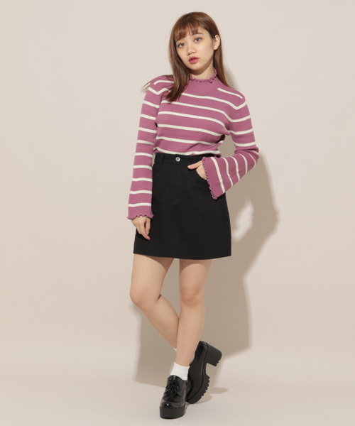 apres jour(アプレジュール)の「フリルネックニットトップス【ZOZOTOWN限定アイテム】(ニット/セーター・レディース・ブラウン系その他/ベージュ/ブラック/アイボリー/スモークピンク/ピンク系その他/その他・フリー)」の11枚目の写真