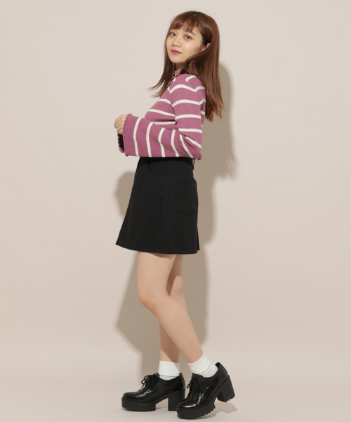 apres jour(アプレジュール)の「フリルネックニットトップス【ZOZOTOWN限定アイテム】(ニット/セーター・レディース・ブラウン系その他/ベージュ/ブラック/アイボリー/スモークピンク/ピンク系その他/その他・フリー)」の12枚目の写真