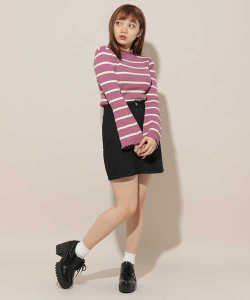 apres jour(アプレジュール)の「フリルネックニットトップス【ZOZOTOWN限定アイテム】(ニット/セーター・レディース・ブラウン系その他/ベージュ/ブラック/アイボリー/スモークピンク/ピンク系その他/その他・フリー)」の13枚目の写真