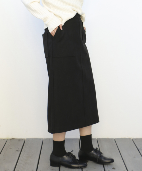 LBC(エルビーシー)の「ゆるタイトスカート(スカート・レディース・グレー/ブラック・M)」の1枚目の写真