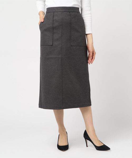 LBC(エルビーシー)の「ゆるタイトスカート(スカート・レディース・グレー/ブラック・M)」の4枚目の写真