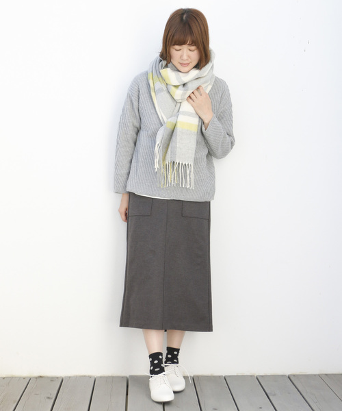 LBC(エルビーシー)の「ゆるタイトスカート(スカート・レディース・グレー/ブラック・M)」の6枚目の写真