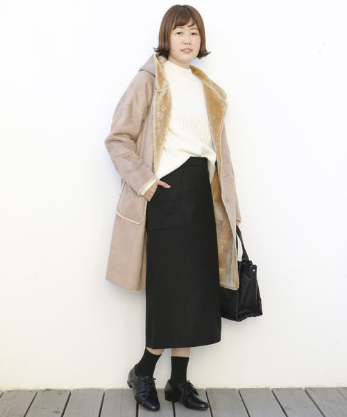 LBC(エルビーシー)の「ゆるタイトスカート(スカート・レディース・グレー/ブラック・M)」の3枚目の写真