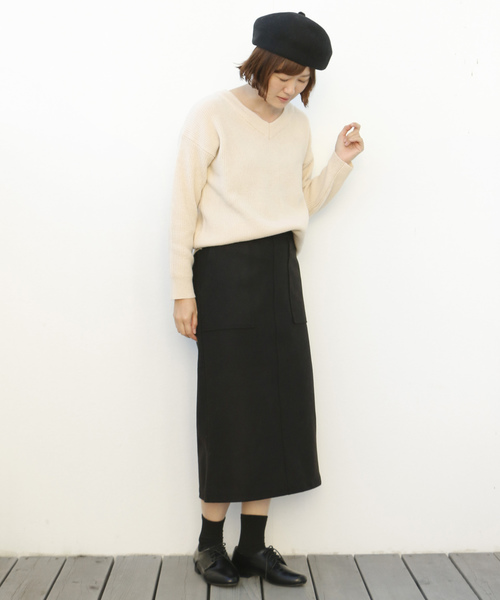 LBC(エルビーシー)の「ゆるタイトスカート(スカート・レディース・グレー/ブラック・M)」の9枚目の写真