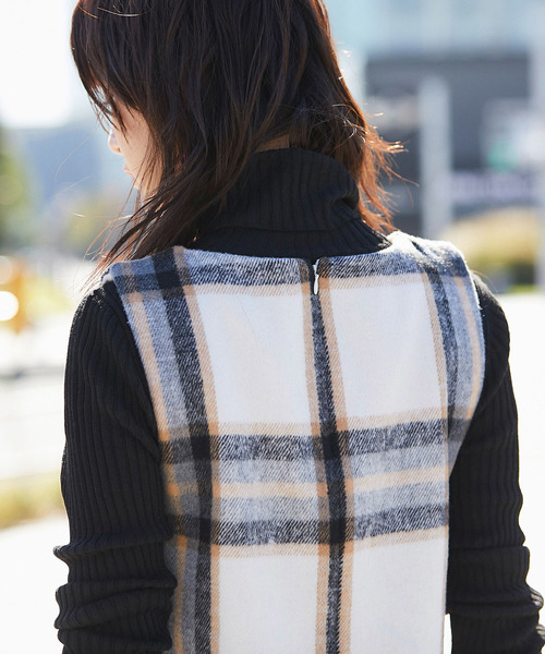 &. NOSTALGIA（アンドドットノスタルジア）の「チェック柄ジャンパースカート（ジャンパースカート・レディース・アイボリー・FREE）」の11枚目の写真