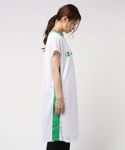 Champion(チャンピオン)の「【Champion/チャンピオン】レディース メッシュワンピース(ワンピース・レディース・ホワイト/ネイビー/ブラック・LARGE/MEDIUM)」の4枚目の写真