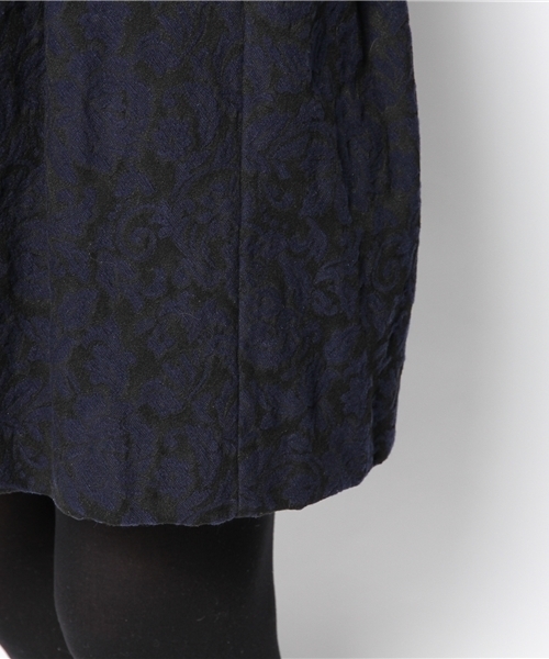 Ray BEAMS（レイビームス）の「□Ray BEAMS / ジャカード タックフレアーワンピース（ワンピース・レディース・ブラック/ネイビー・1/0）」の9枚目の写真