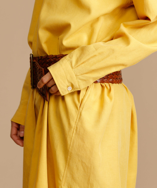 Munich（ミューニック）の「リヨセルコットンリネンＶネックシャツワンピース（ワンピース・レディース・ホワイト/ベージュ/カーキ/イエロー・FREE）」の17枚目の写真