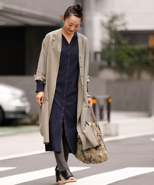 Munich（ミューニック）の「リヨセルコットンリネンＶネックシャツワンピース（ワンピース・レディース・ホワイト/ベージュ/カーキ/イエロー・FREE）」の21枚目の写真