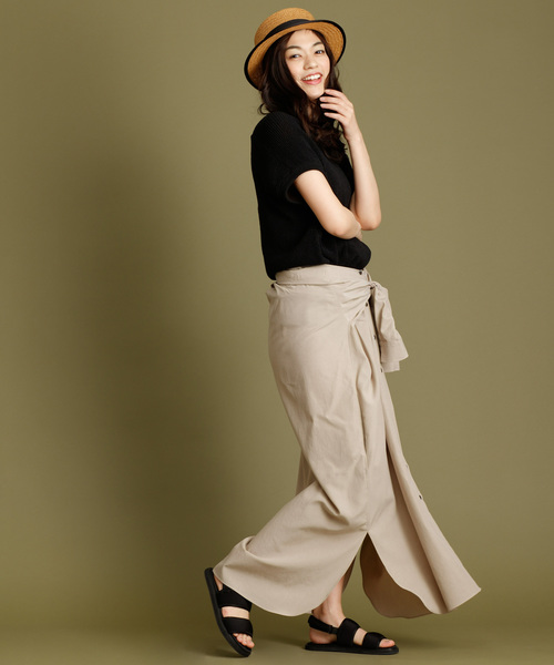 Munich（ミューニック）の「リヨセルコットンリネンＶネックシャツワンピース（ワンピース・レディース・ホワイト/ベージュ/カーキ/イエロー・FREE）」の12枚目の写真