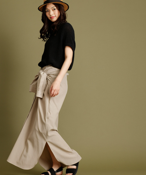 Munich（ミューニック）の「リヨセルコットンリネンＶネックシャツワンピース（ワンピース・レディース・ホワイト/ベージュ/カーキ/イエロー・FREE）」の5枚目の写真