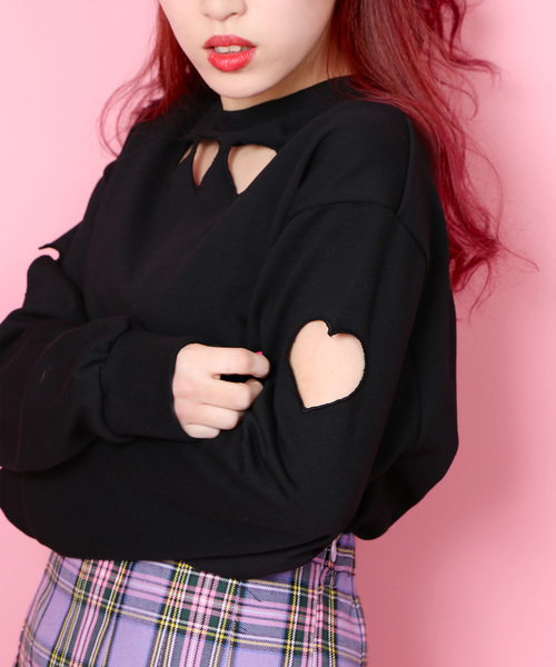 WC（ダブル シー）の「WC/ハート穴あきスウェット（スウェット）」 - WEAR