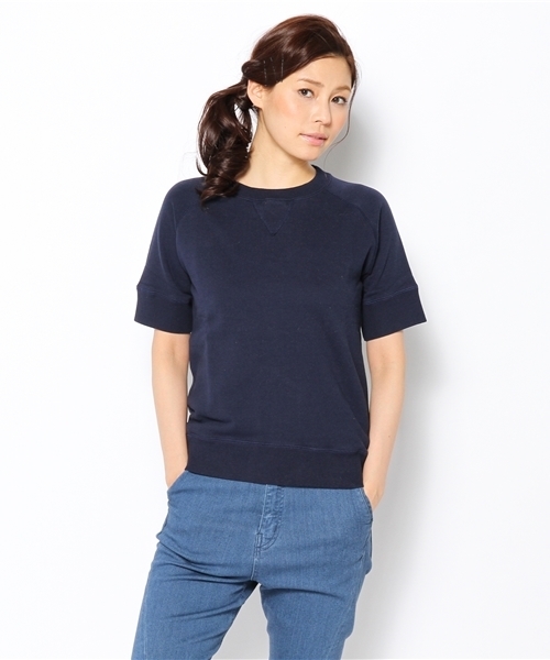 BEAMS BOY(ビームスボーイ)の「○BEAMS BOY / スウェット 前V クルー(スウェット・レディース・グレー/イエロー系その他/ネイビー・ONE SIZE)」の1枚目の写真