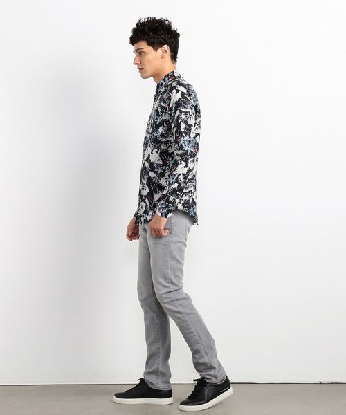 ARMANI EXCHANGE(アルマーニエクスチェンジ)の「【A|Xアルマーニ エクスチェンジ】アロハ柄 コットンリネンシャツ(シャツ/ブラウス・メンズ・ホワイト/ネイビー・LARGE/MEDIUM/SMALL/X-LARGE/X-SMALL)」の8枚目の写真