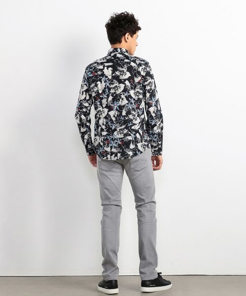 ARMANI EXCHANGE(アルマーニエクスチェンジ)の「【A|Xアルマーニ エクスチェンジ】アロハ柄 コットンリネンシャツ(シャツ/ブラウス・メンズ・ホワイト/ネイビー・LARGE/MEDIUM/SMALL/X-LARGE/X-SMALL)」の15枚目の写真
