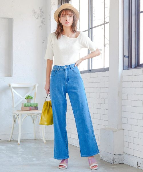 KOBE LETTUCE(コウベレタス)の「ワンショルダーリブニットトップス(ニット/セーター・レディース・ブラック/ブラウン/オフホワイト/ピンク系その他・FREE)」の9枚目の写真