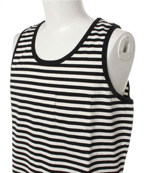 WEGO(ウィゴー)の「WEGO/ボーダータンクトップ(タンクトップ・メンズ・ブラック/トリコロール・LARGE/MEDIUM)」の5枚目の写真