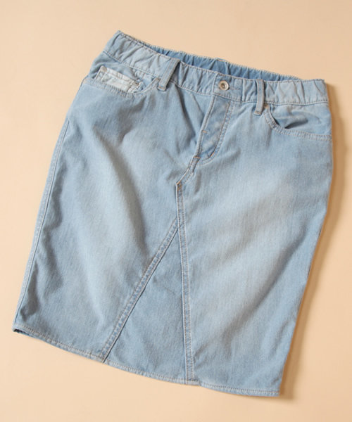 goa（ゴア）の「ｶｯﾄﾃﾞﾆﾑ×ﾃﾞﾆﾑ ひざ丈スカート（デニムスカート・レディース・ブルー・FREE）」の6枚目の写真