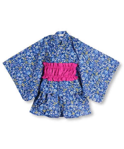 branshes(ブランシェス)の「【簡単着付け】小花柄セパレート浴衣(着物/浴衣)」|ネイビー