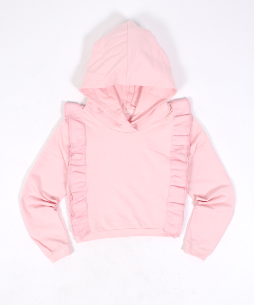 WEGO（ウィゴー）の「【Silent Siren×WEGO】BIGフードフリルパーカー（パーカー・レディース・杢グレー/ライトピンク・FREE）」の9枚目の写真