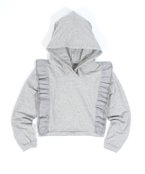 WEGO（ウィゴー）の「【Silent Siren×WEGO】BIGフードフリルパーカー（パーカー・レディース・杢グレー/ライトピンク・FREE）」の8枚目の写真